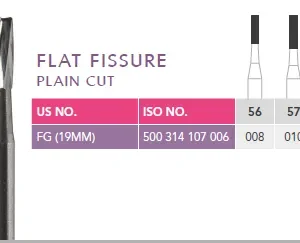 Prima Dental Flat Fissure Bur (Plain Cut)