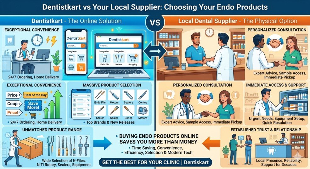 Dentistkart vs local dental supplier — why buying endo products online saves money